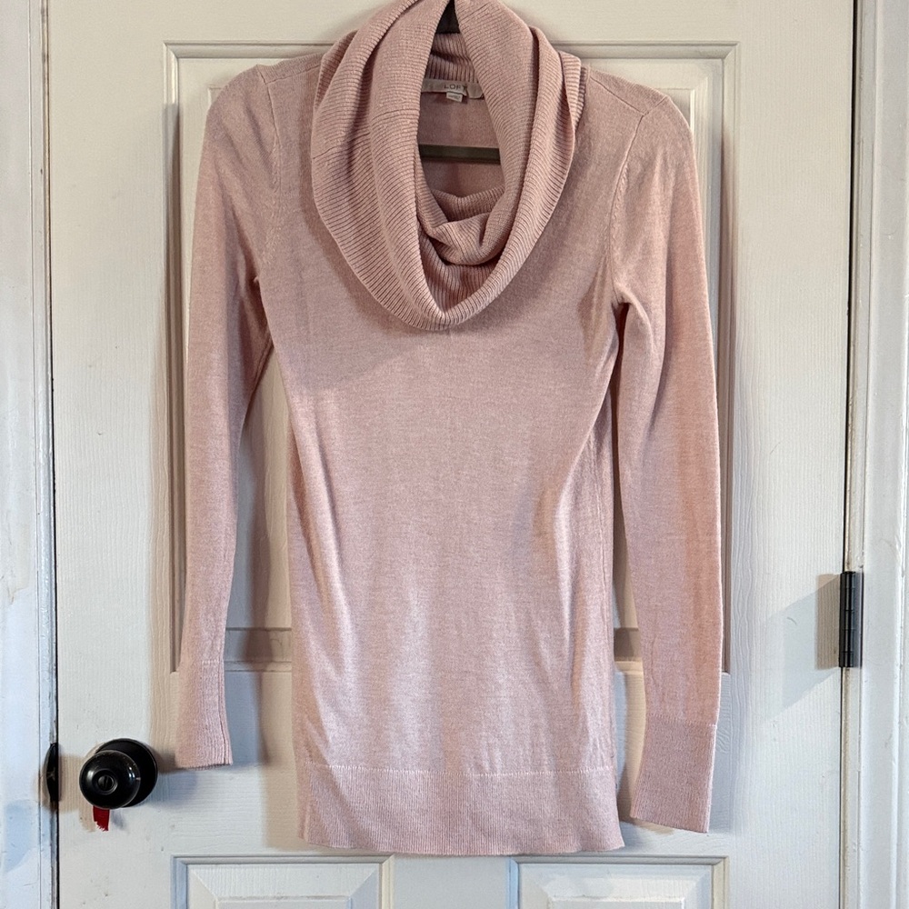 LOFT Soft Pink Cowl Neck Sweater